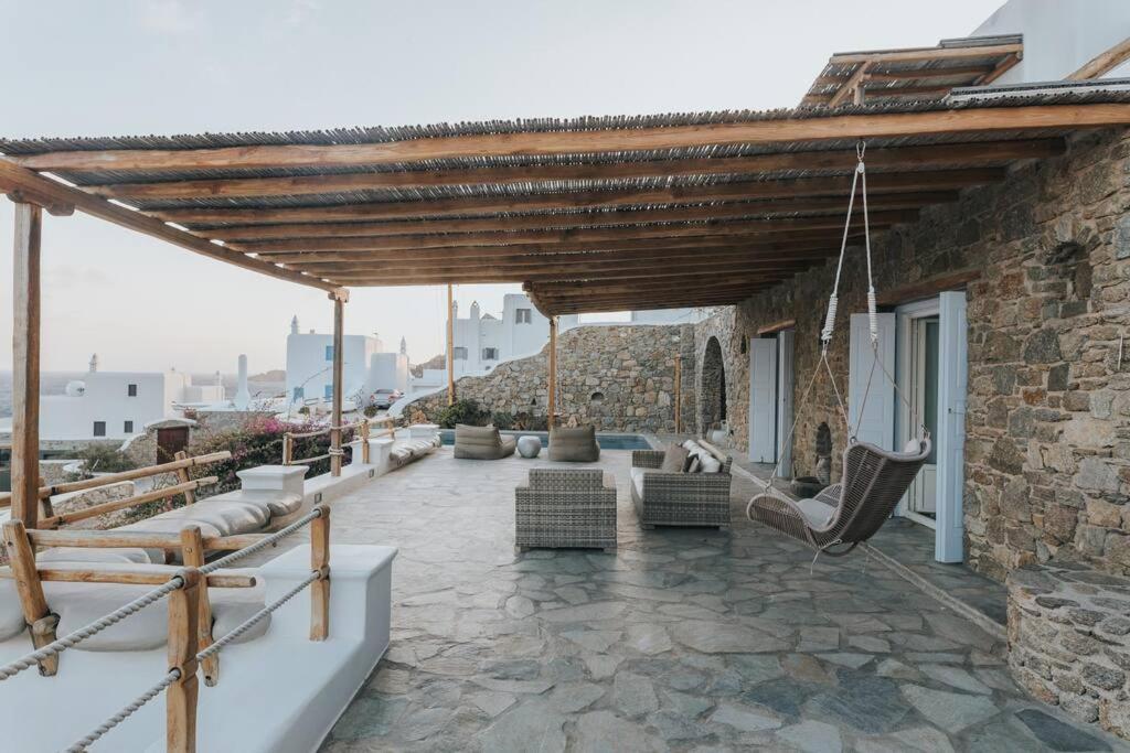 Private Cliffside Villa "150 Meters From The Beach" Mykonos Town Exterior photo