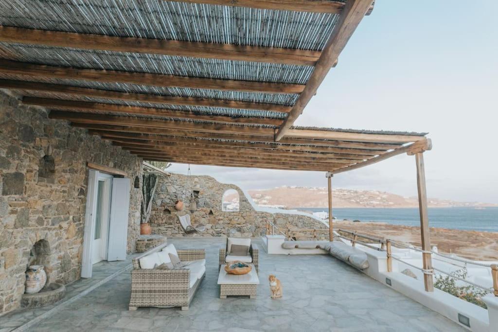 Private Cliffside Villa "150 Meters From The Beach" Mykonos Town Exterior photo