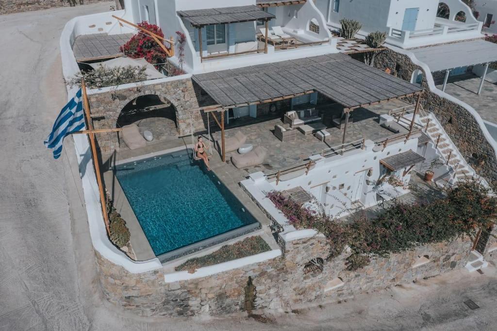 Private Cliffside Villa "150 Meters From The Beach" Mykonos Town Exterior photo